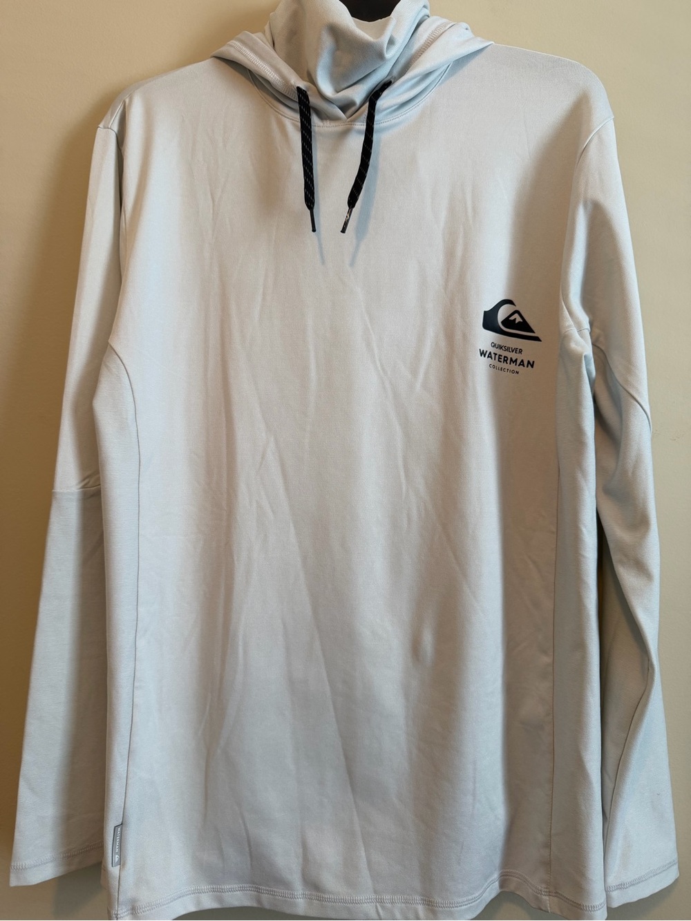 Quiksilver Waterman Angler Hooded Long Sleeve Shirt Medium White